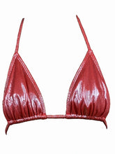 Load image into Gallery viewer, Metallic Triangle Bikini Top - Malibu
